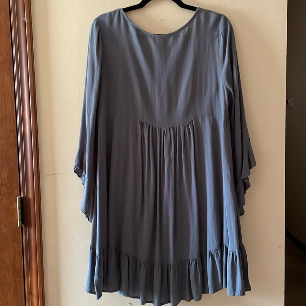 Multicolored Ruffled Bell Sleeve Sundress - Picture 2 of 7